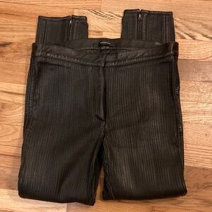 Givenchy Black Textured Leather Pants